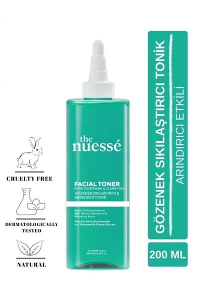 The Nuessé Gözenek Sıkılaştırıcı ve Arındırıcı Tonik, AHA - BHA, Yeşil Çay Öz...