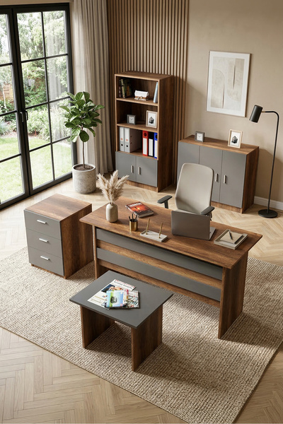 Yurudesign Vario ABCDE Ofis Büro Masa Takımı Barok-Antrasit