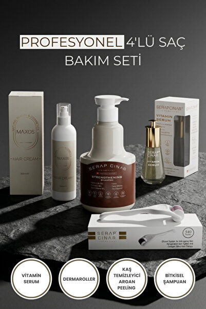 Serap Çınar Cosmetics 4'lü Profesyonel Saç Bakım Seti Ev Kullanımına Uygun
