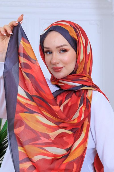 49eyşanipek أكفاريل منقوش شال ناعم رقمي