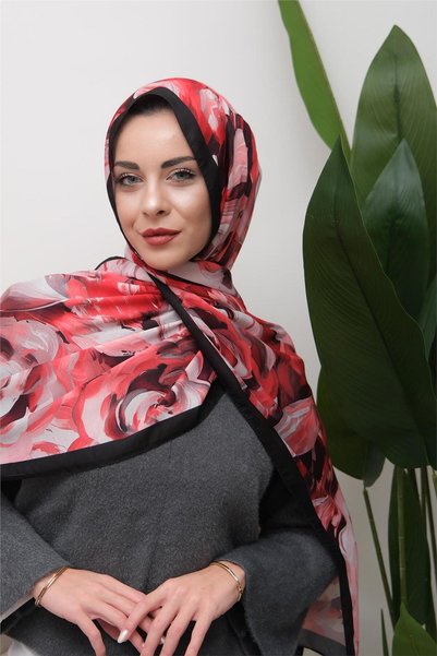 49eyşanipek Floral Acrylic Patterned Digital Soft Shawl