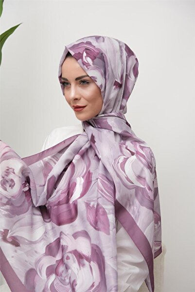 49eyşanipek Floral Akrilik Desenli Dijital Soft Şal