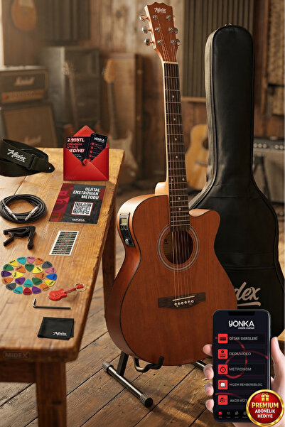Midex Phx-188st Ekolayzerli Elektro Akustik Gitar 4/4 Gerçek Ağaç (STAND ASKI...