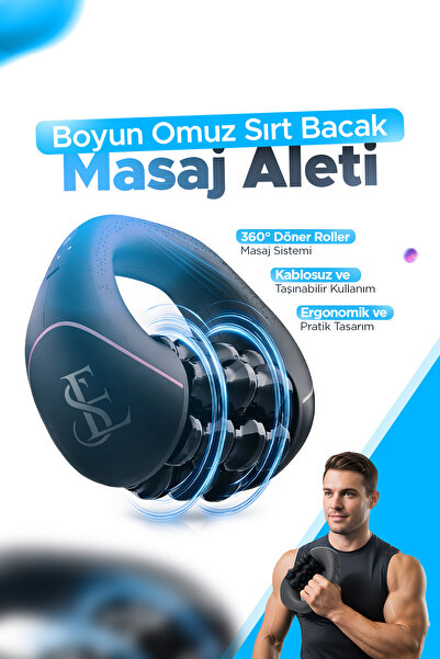 EN SİGA Selülit Roller Şarjlı 360° Döner Masaj Aleti Boyun Omuz Sırt Bacak Ra...