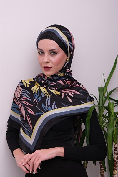 49eyşanipek Vibrant Floral Patterned Digital Soft Shawl