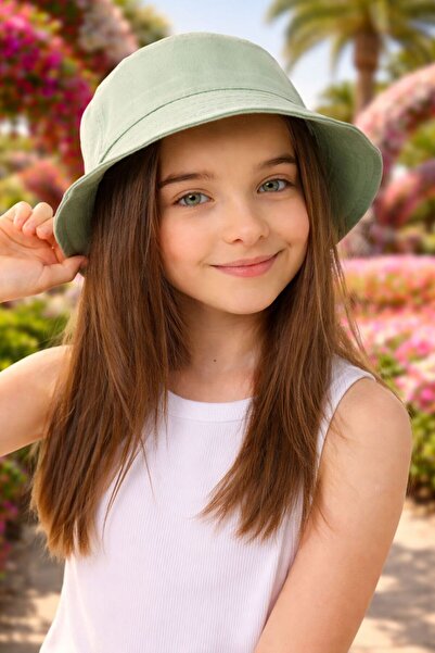 MARBERRY Καπέλο για κορίτσια Mint Βαμβάκι lu Bucket, για ηλικίες 10-18 ετών