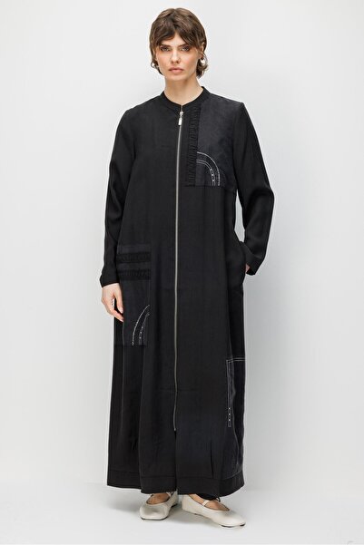 Micca %80 Doğal LyoCELL Dökümlü Soft Hissiyatlı Ara Desen Süslemeli Kap Ferac...