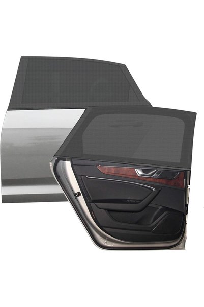 Markaflex 2 Pieces Auto Sunshade Curtain Car Side Window Curtain Anti-Sun Fly Screen For Car Interior Sunshade