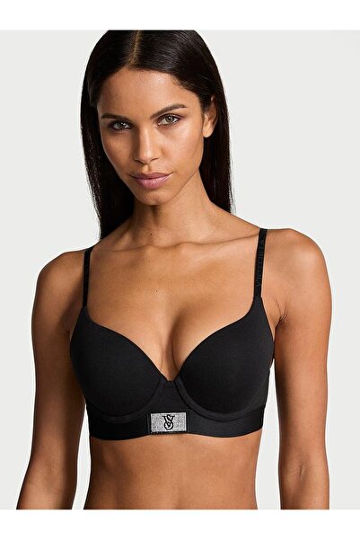 Victoria's Secret Push-Up Perfect Shape Bra with Shimmering Logo Detail