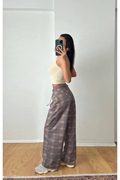 DENİKK Trend Iconic Design Ek Plaid Aggy Jean Denim Pants