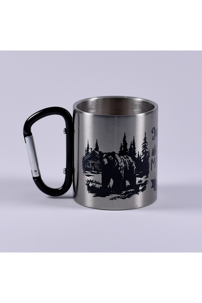 Antok Art AntokArt Mug with Metal Carabiner 200 ml - Just Go!