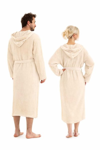 GİNETEKS Unisex 4 Layer Muslin Bathrobe