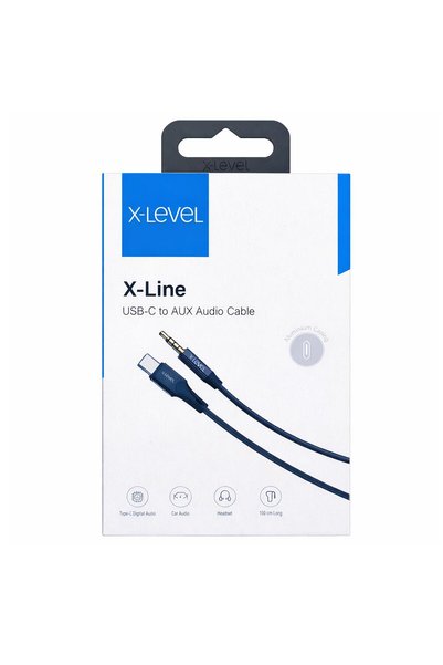 X-Level Xcc-8864 Usb-C to Aux 3.5mm Audio Cable Aluminum 1 Meter Black