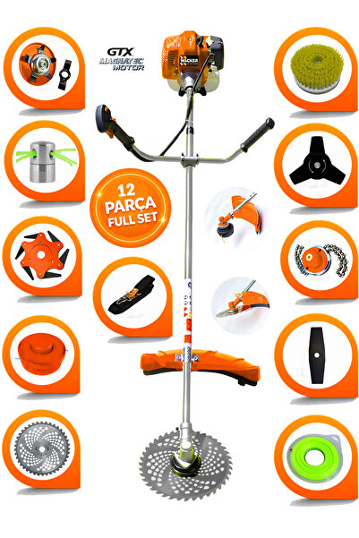 Wacker Pro German ZKR-6002 STARK Yan Tipi Benzinli Ot Çalı Çim Biçme Tırpanı+...