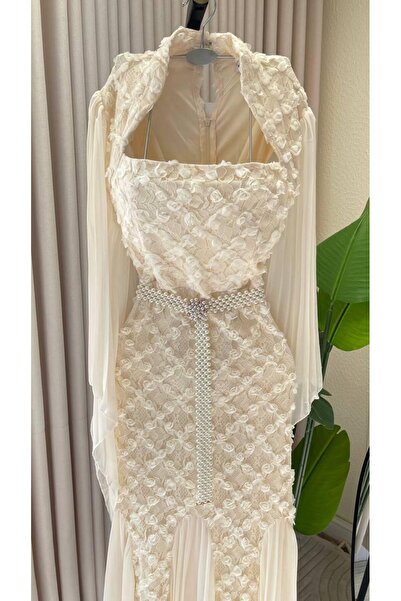 Mf Women's dress with chiffon sleeves