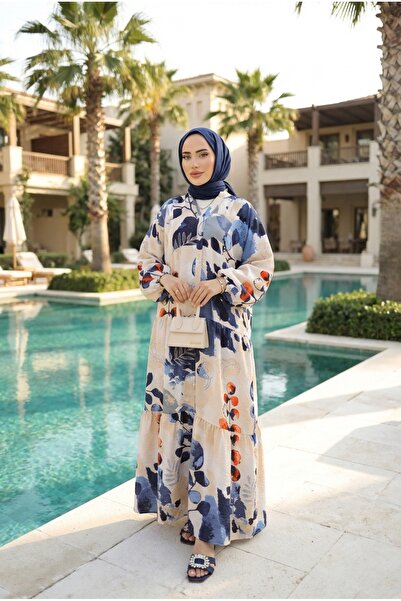 Kirazca Butik Women's Modal Fabric Flowy Long Dress