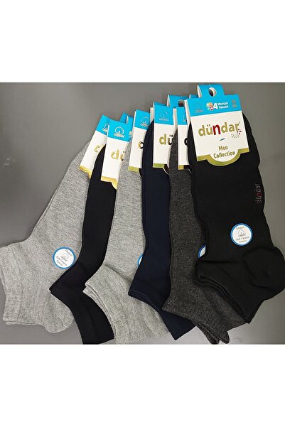 Dündar 0300 Men's Combed Cotton Booties Socks 12 Pieces