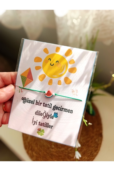 GHL STORY İyi Tatiller Karpuzlu Fimo Boncuklu Karne Hediyesi, Tatil Hediyesi ...