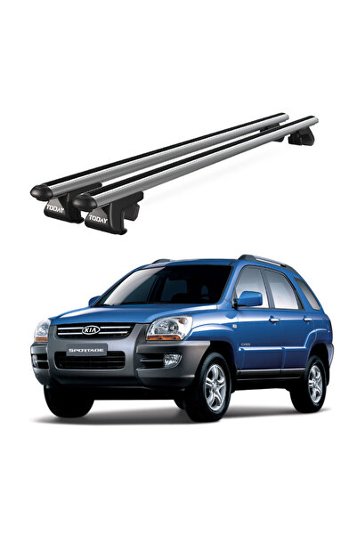 Kia Sportage (2004-2009) Uyumlu Gri Ara Atkı Port Bagaj Tavan Barı