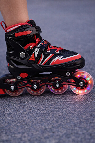 TOHA Lighted Adjustable Skates - Alloy Training Skates & Professional Use