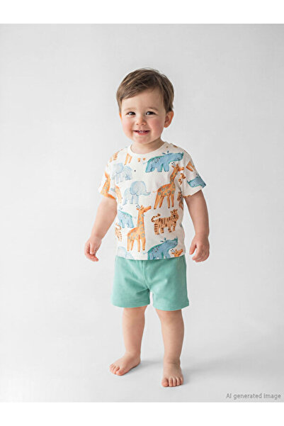 LC Waikiki I Animal Print Baby Boy T-Shirt and Shorts from Freezen Store