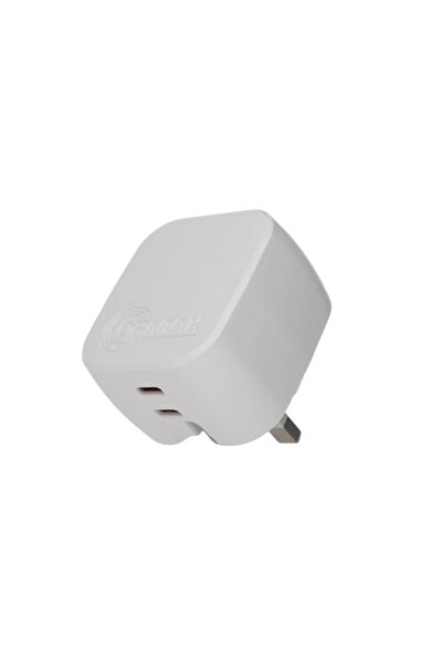 ormak شاحن اورماك شحن سريع 35 وات منفذين تايب سي 2Type-C - لون ابيض ضمان على ...