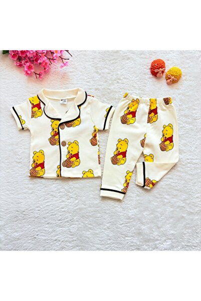 Winnie the pooh baskılı 2’li bebek pijama takımı-%100 organik pamuk
