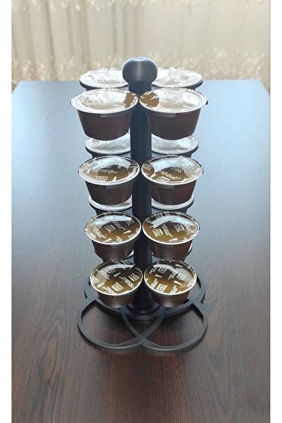 TOPRAK-3D Nespresso Ve Kahve Uyumlu Masa Tipi Kapsül Kahve Standı Tutacağı Si...