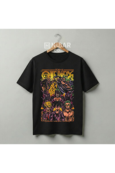 Grafftee Clothing Tricou premium din bumbac unisex cu imprimeu anime One Piec...