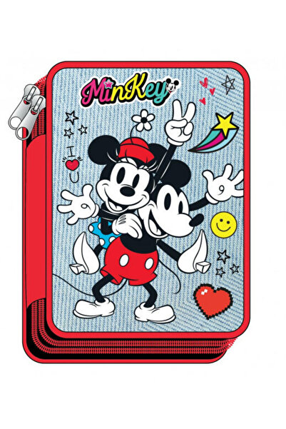 Minnie Mouse Double equipped pencil case MinKey 29 pieces Red