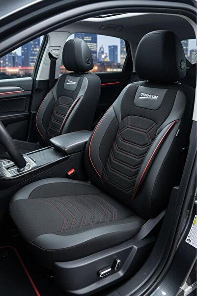 Esin Nove غطاء مقعد السيارة فاخر متوافق مع سيارة فيات أونو، مصنوع من قماش كتا...