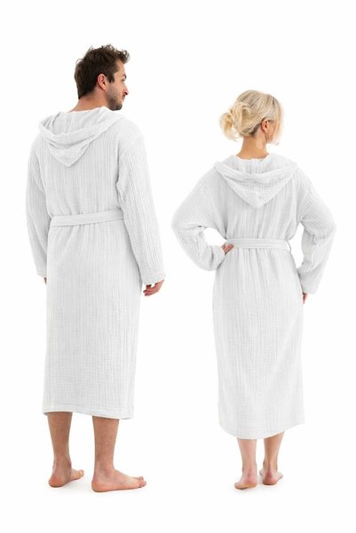 GİNETEKS Unisex 4 Layer Muslin Bathrobe