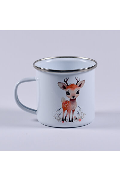 Antok Art AntokArt Cană Emailată durabilă metalică 230 ml - Design Căprioară