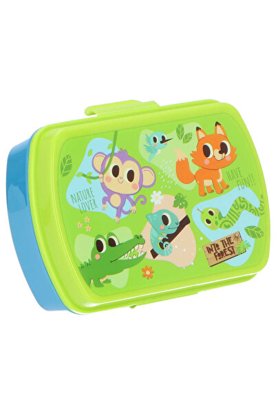 KIDSEUROSWAN Rectangular sandwich box Into The Forrest, 20x8 cm Green