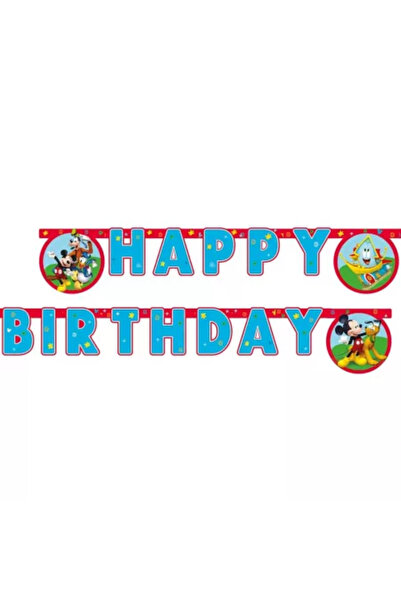 Disney Mickey Mouse Μίκυ Ροκ το Σπίτι Πανό Χρόνια Πολλά Διακοσμητική Γιρλάντα...