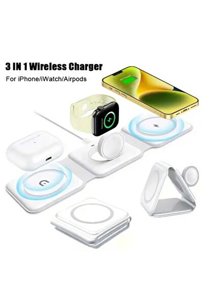 Tala 3 in 1 Wireless Charging Station, Magnetic Folding Portable, Fast Wirele...