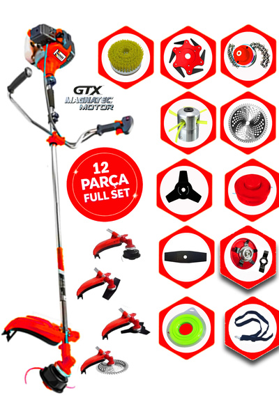 Wacker Pro German WKZ-4000 G-TEC Yan Tipi Benzinli Ot Çalı Çim Biçme Tırpanı+...