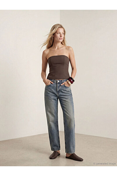 LC Waikiki Rmz Gi̇yi̇m Farkiyla High Waist Straight Fit Women's Jean Pants