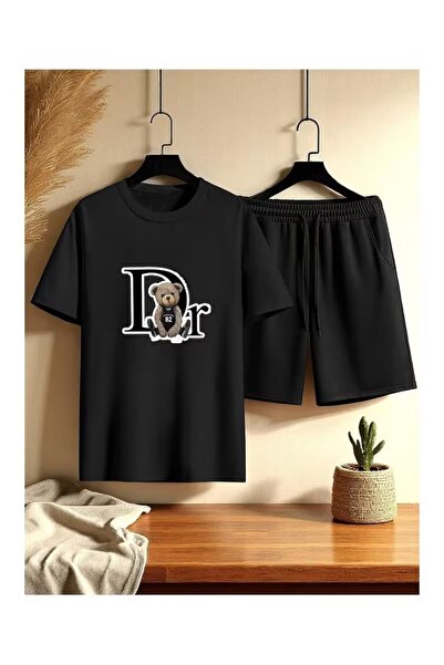 Massgai Design unisex Dr Bear cu imprimeu supradimensionat Mânecă scurtă tric...