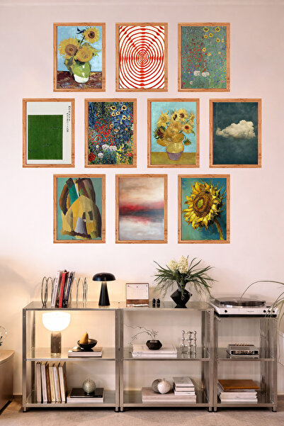 UNT 10'lu Çerçeve Görünümlü Mutfak | Modern | Retro Duvar Posteri Tablo Seti–...