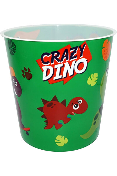 KIDSEUROSWAN Coș de birou Crazy Dino, 21x21.5x21.5 cm, 4 L, verde