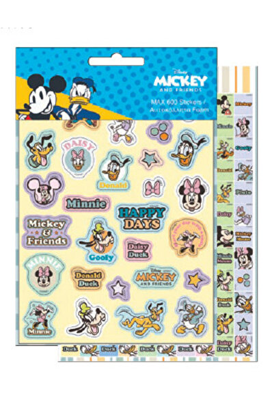 Disney Mickey Mouse Set of 600 Mickey Mouse Disney Yellow Stickers