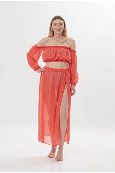 laviyonsa Chiffon Summer Pareo Top and Bottom Set