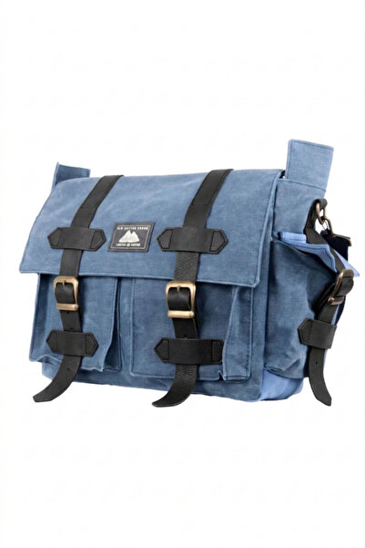 MANDOSİ Waxed Canvas Messenger Bag - Large Size Functional Daily Vintage Mult...