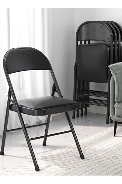 POWER Black folding chair, 30x30x55 cm