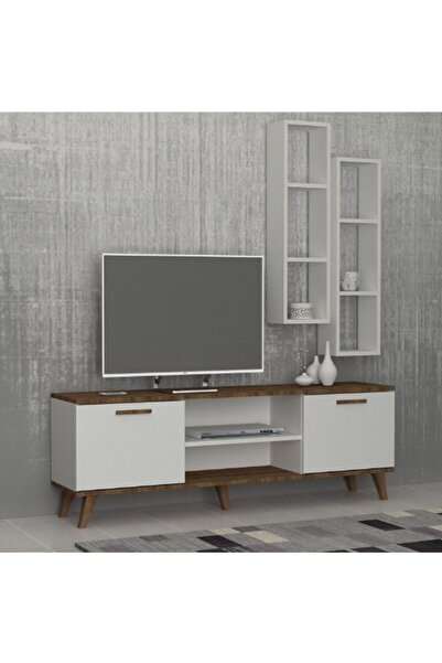 SAHABA Home TV Stand, 160*40 Tv Table, Center Wood Media Console Table with 2...