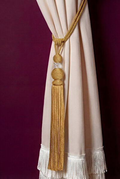 MEFAKS TEKSTİL Akrilik Küplü Kordon Sarım Braçol-GOLD