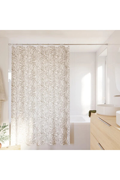 sensea Perdea dus Pattern Leaves, din poliester, 180 x 200 centimetri, multic...