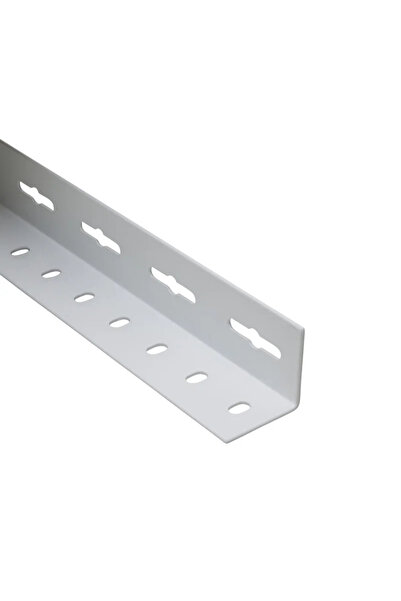 STANDERS Γωνία ψυχρού χάλυβα, διάτρητη, 35 X 35 X 1,5 mm, L = 1 μέτρο, λευκή