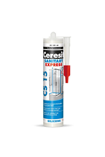 OEM Silicon sanitar rapid Ceresit CS15, pentru baie si bucatarie, alb, 280 ml